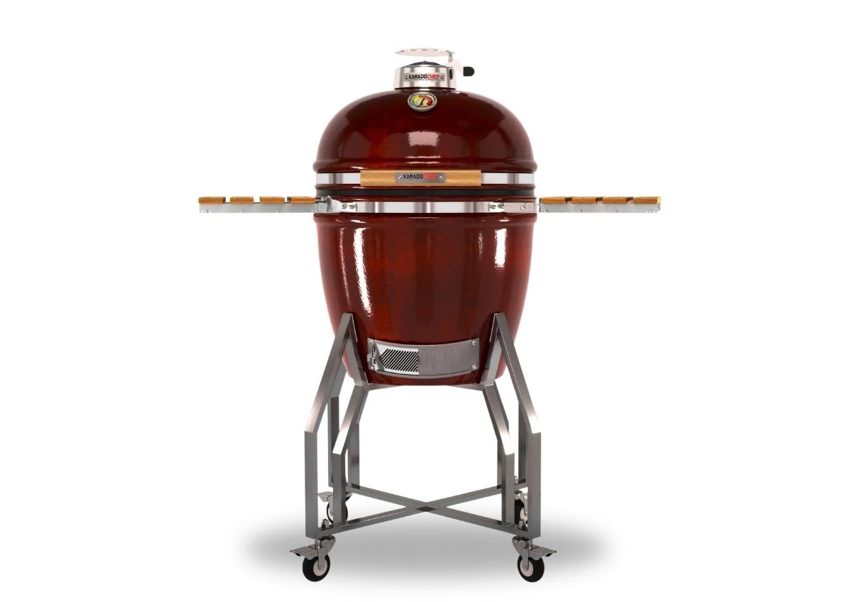Kamado Chef Classic 19 piros, csukott fedéllel