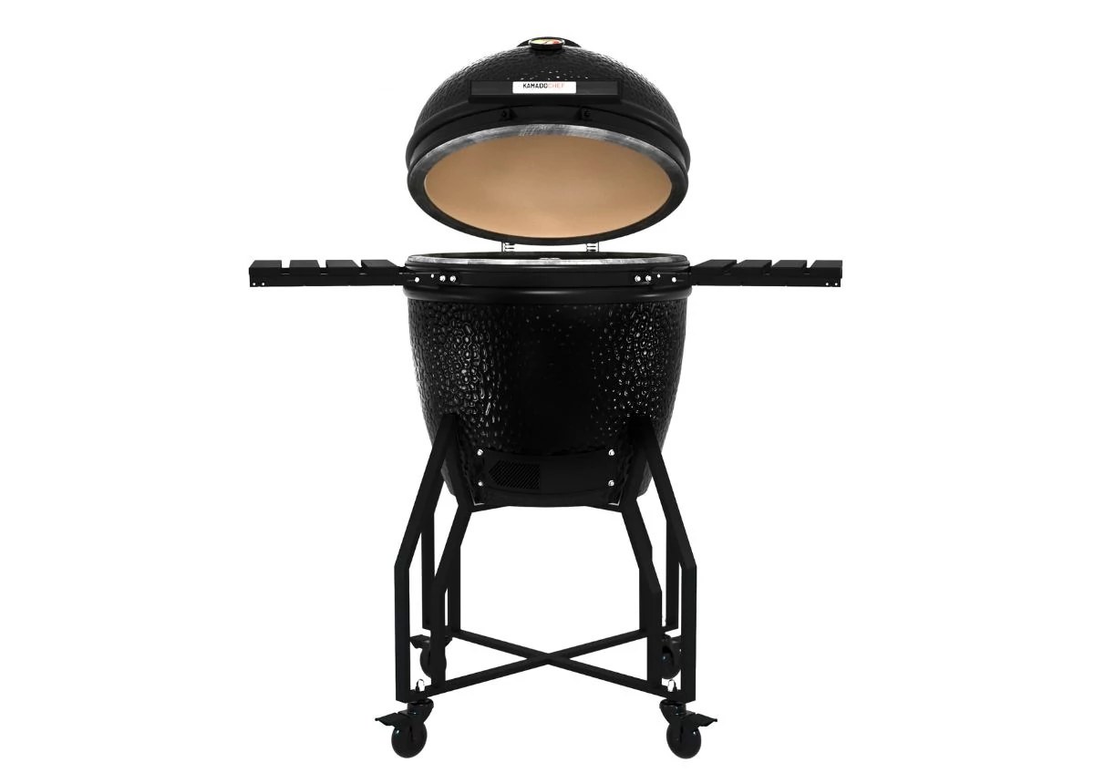 Kamado Chef Shadow, nyitott fedéllel